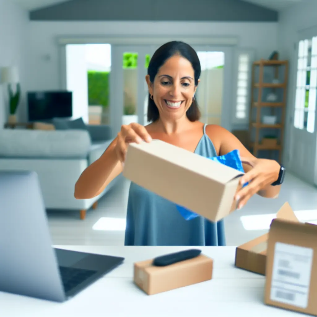 Klient przeglądający opinie o produktach SportEssent na ekranie