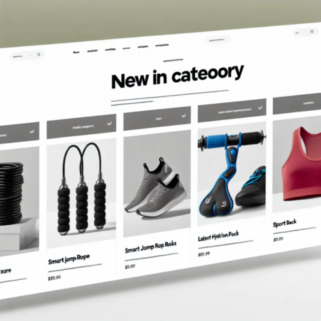 Sekcja nowości w kategorii produktów sportowych