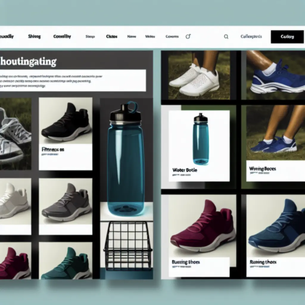 Wizualna nawigacja po katalogu kategori sportowych